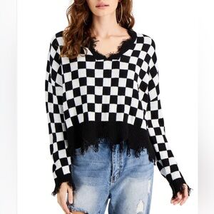 Just Polly Crop Sweater